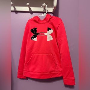 Neon pink girls Under Armour hoodie